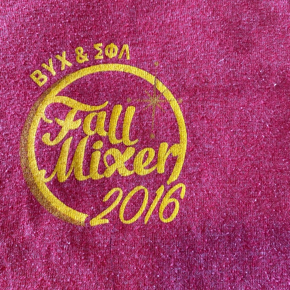 Sigma phi lambda and byx mixer red tshirt